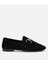 01AYH304430A100 KADIN Süet Deri Siyah Tokalı Klasik Loafer 1