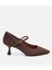 01AYH304130A480 KADIN Süet Deri Kahverengi Mary Jane Stiletto 1