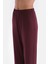 Bordo Basıc Penye Modal Gömlek Pantolon Örme Pijama Takımı 5