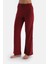 Bordo Basıc Yanı Şerit Dantel Detaylı Pantolon 4