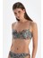 Kiremit-Mavi Straplez Kaplı Bikini Üst 1