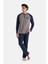 Lacivert Reglan Kol Detaylı Tişört Pantolon Pijama Takımı 1