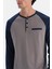 Lacivert Reglan Kol Detaylı Tişört Pantolon Pijama Takımı 5