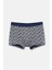 Lacivert 3'lü Desenli Pamuk Boxer 2