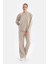 Krem Basıc Modal Sweatshırt 4