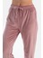 Gül Kurusu Uzun Kollu Bisiklet Yaka Kadife Pijama Takımı 5