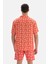 Somon Desenli Viskon Gömlek 2