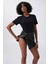 T-Shirt Detay Siyah Bodysuit 1