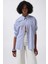 Çizgili Basic Mavi Gömlek 1