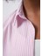 Çizgili Basic Pembe Gömlek 4