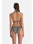 Kiremit-Mavi Halter Yaka Bikini Üst 2