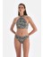 Kiremit-Mavi Halter Yaka Bikini Üst 5