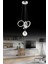 Istanbul Avize Gümüş Twins Beyaz Power Ledli Modern LED Avize 2