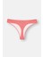 Mürdüm-Pembe-Turkuaz Kadın 3'lü Desenli Thong Külot 5