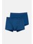 Lacivert 2'li Desenli Pamuk Boxer 1