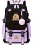 Çocuklar Için Okul Sırt Çantası Genç Kawaii Capya Schoolbag Kızlar Erkek Çocuklar Sırt Çantası Genç Bagpack USB Şarj Kitabı Bookbag Renk: Mor (Yurt Dışından) 1