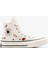 Chuck 70 Roses Unisex Krem Sneaker 1