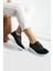 Siyah Beyaz Anatomik Esnek Taban Slip-on Spor Ayakkabı Günlük Sneaker 1