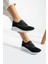Siyah Beyaz Anatomik Esnek Taban Slip-on Spor Ayakkabı Günlük Sneaker 3