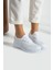 Beyaz Anatomik Esnek Taban Slip-on Spor Ayakkabı Günlük Sneaker 4