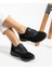 Siyah Anatomik Esnek Taban Slip-on Spor Ayakkabı Günlük Sneaker 1