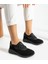 Siyah Anatomik Esnek Taban Slip-on Spor Ayakkabı Günlük Sneaker 3