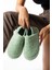 Yeşil Arkası Lastikli Havlu Kumaş Ev Ayakkabısı Ev Botu Panduf (ÜRÜN GELİŞTİRİLMİŞTİR) 1