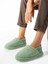 Yeşil Arkası Lastikli Havlu Kumaş Ev Ayakkabısı Ev Botu Panduf (ÜRÜN GELİŞTİRİLMİŞTİR) 2