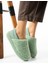 Yeşil Arkası Lastikli Havlu Kumaş Ev Ayakkabısı Ev Botu Panduf (ÜRÜN GELİŞTİRİLMİŞTİR) 5