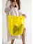 Sarı Kadın Beach Bag Tpu Şeffaf Plaj Çantası 1