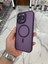iPhone 14 Pro Max Magsafe Uyumlu Kılıf Kamera Lens Korumalı Magsafe Mat Kılıf - Mor 2