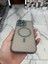iPhone 16 Pro Max Magsafe Uyumlu Kılıf Kamera Lens Korumalı Magsafe Mat Kılıf - Gri 3