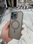 iPhone 16 Pro Max Magsafe Uyumlu Kılıf Kamera Lens Korumalı Magsafe Mat Kılıf - Gri 5