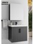 Lizbon 65 cm Lake Antrasit Banyo Dolabı 1