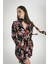 Kadın Siyah Flora Dress Çiçek Desenli Elbise 4