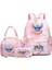3pcs Disney Lilo Dikiş Renkli Sırt Çantası Öğle Yemeği Çantası Sırt Çantası Kızlar Için Günlük Okul Çantaları Kadın Öğrenci Setscolor: Resimle Aynı (Yurt Dışından) 1