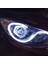 LED Eyes Araba Aksesuarları Havalı Dekorasyon Dinamik Farlar Uzaktan Kumandalı LED Lensler Angel Eyes Modifiye Göz Işığı,a (Yurt Dışından) 4
