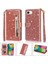 IPhone 16E Pu Deri Kart Tutucu Manyetik Kapatma Için Fermuarlı Cebi Durumda (Yurt Dışından) 1