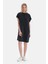 Siyah Düşük Omuzlu Kısa Kollu Modal Elbise 4