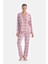 Soft Pembe Soft Ekoseli Termal Gömlek Pantolon Pijama Takımı 1