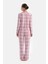 Soft Pembe Soft Ekoseli Termal Gömlek Pantolon Pijama Takımı 2