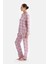 Soft Pembe Soft Ekoseli Termal Gömlek Pantolon Pijama Takımı 3