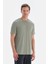 Yeşil Kısa Kollu Bisiklet Yaka Modal Tişört 1