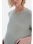 Açık Yeşil Kaşkorse Hamile Tişört Şort Pijama Takımı 5