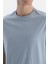 Açık Mavi Etek Ucu Baskılı Kısa Kollu Tişört Pantolon Pijama Takımı 5