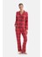 Kırmızı Ekoseli Termal Gömlek Pantolon Pijama Takımı 4