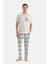 Açık Sarı Cep Detaylı Kısa Kollu Tişört Pantolon Pijama Takımı 1