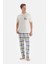 Açık Sarı Cep Detaylı Kısa Kollu Tişört Pantolon Pijama Takımı 4