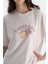 Açık Pembe Baskı Detaylı Kısa Kollu Tişört Şort Pijama Takımı 5