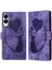 Galaxy S25 Kenar Kabartmalı Sevimli Kedi Tutucu Kapak Için Flip Case (Yurt Dışından) 1
